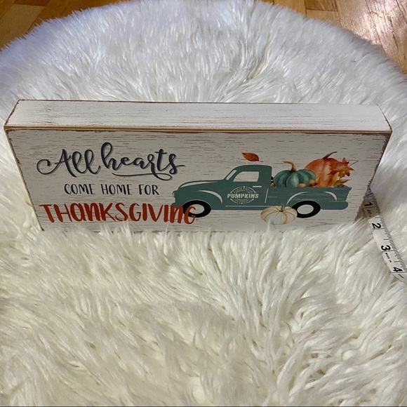 Hearts Come Home for Thanksgiving Sign - Picture 2 of 3